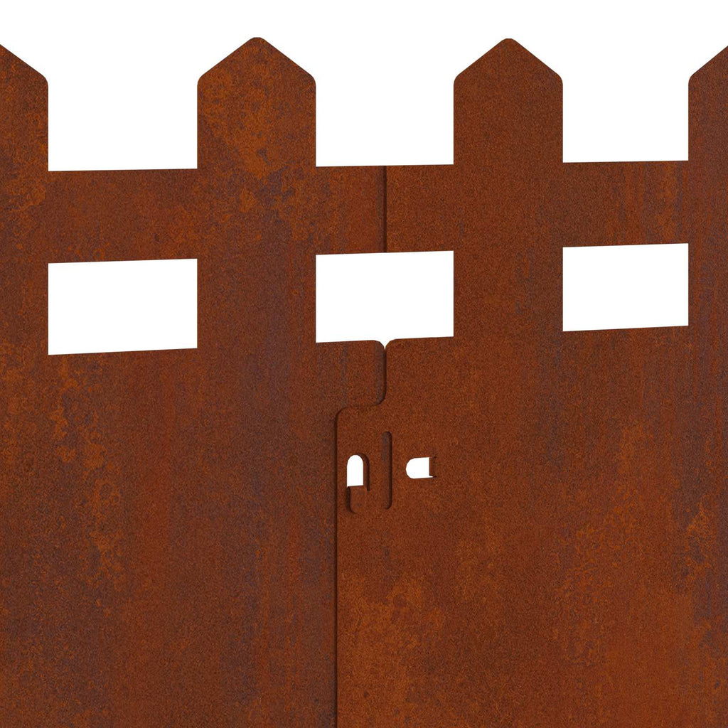 Bordure per prato 10 pcs Ruggine 103 x 0,05 x 22 cm