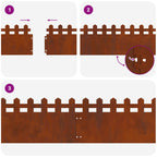 Bordure per prato 10 pcs Ruggine 103 x 0,05 x 22 cm