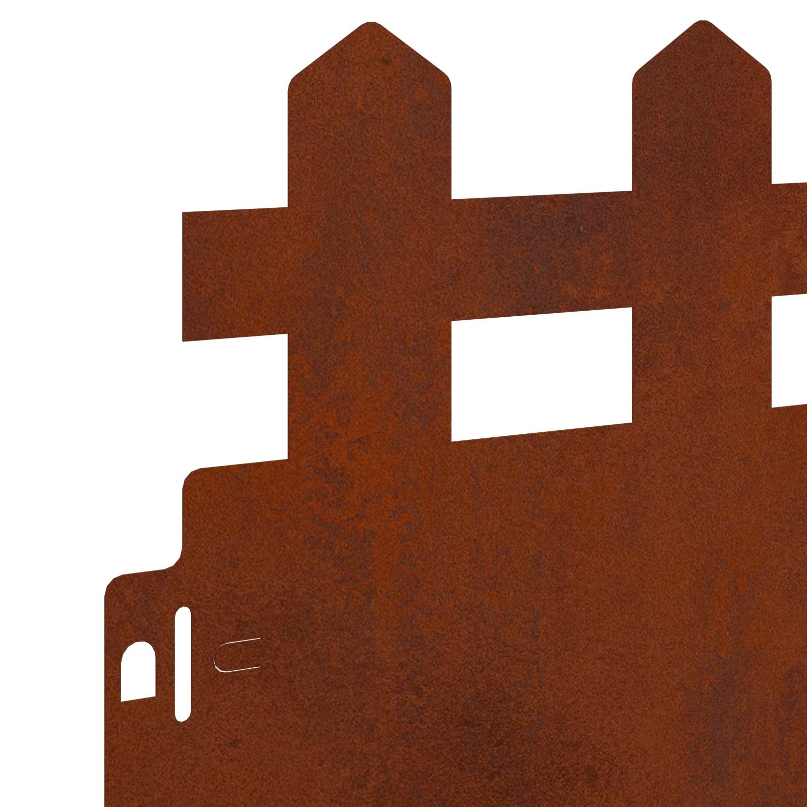 Bordure per prato 30 pz Ruggine 103 x 0,05 x 22 cm Acciaio