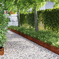 Bordure per prato 30 pz Ruggine 103 x 0,05 x 22 cm Acciaio