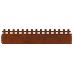 Bordure per prato 30 pz Ruggine 103 x 0,05 x 22 cm Acciaio