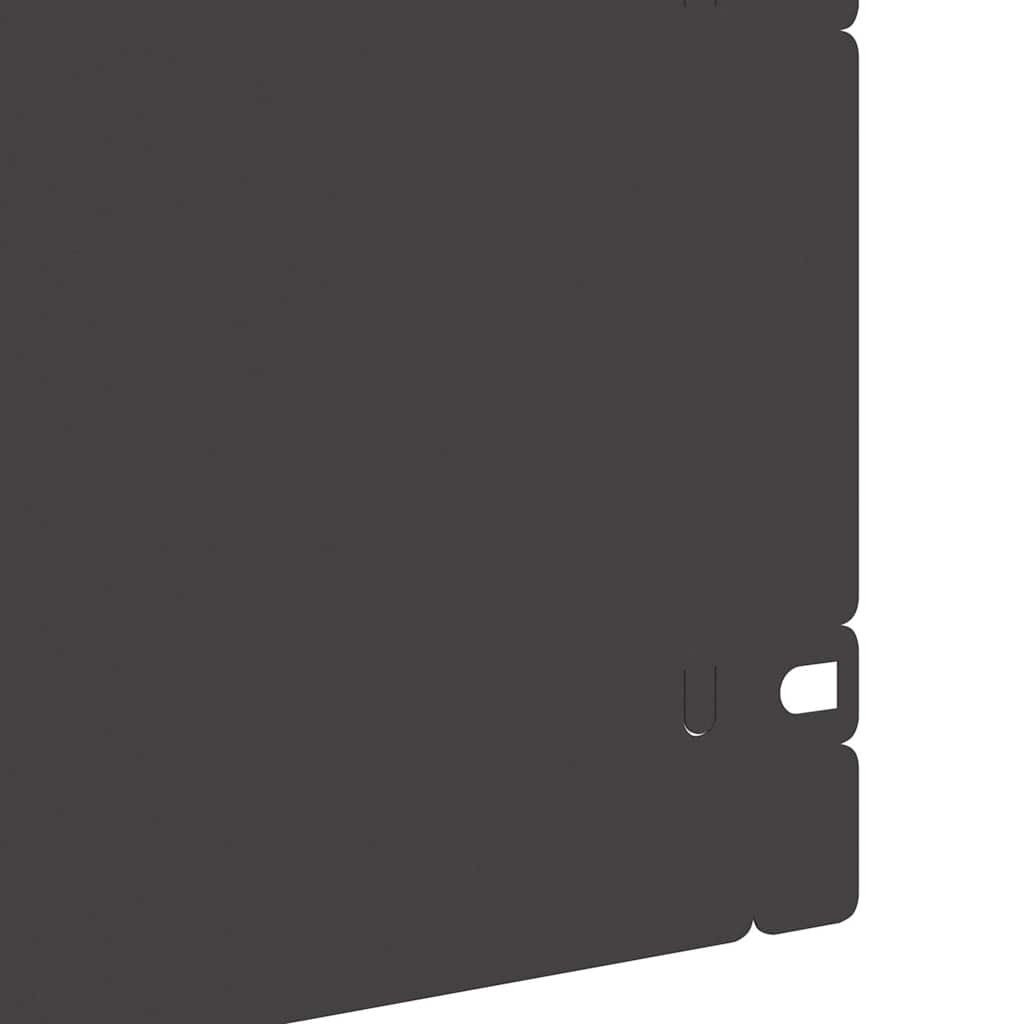 Bordure per prato 30 pcs Nero 103 x 0,05 x 22 cm Acciaio