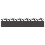 Bordure per prato 30 pcs Nero 103 x 0,05 x 22 cm Acciaio