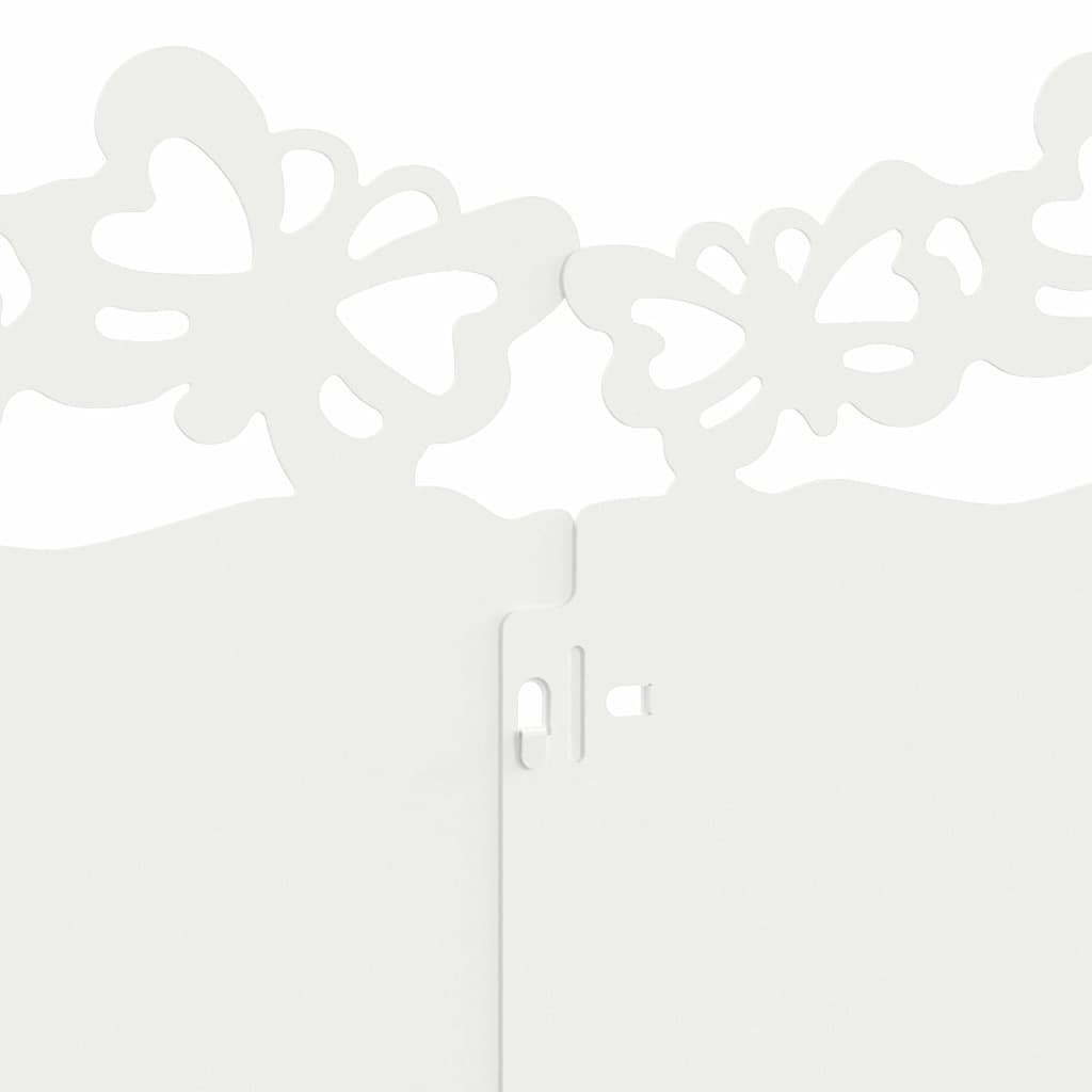 Bordure per prato 10 pezzi Bianco 103 x 0,05 x 22 cm Acciaio