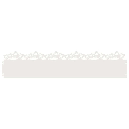 Bordure per prato 10 pezzi Bianco 103 x 0,05 x 22 cm Acciaio