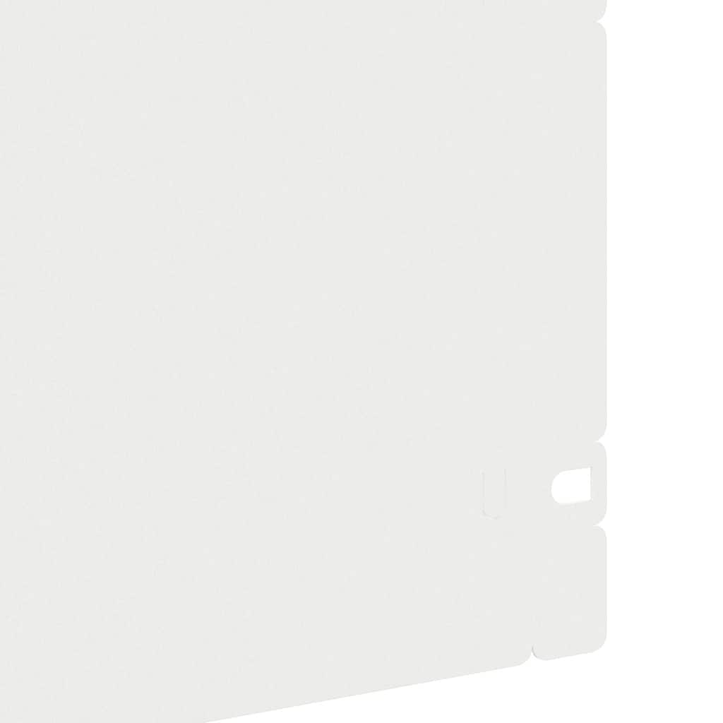 Bordure per prato 20 pezzi Bianco 103 x 0,05 x 22 cm Acciaio