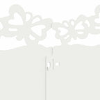 Bordure per prato 20 pezzi Bianco 103 x 0,05 x 22 cm Acciaio