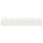 Bordure per prato 20 pezzi Bianco 103 x 0,05 x 22 cm Acciaio