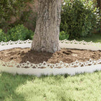 Bordure per prato 30 pezzi Bianco 103 x 0,05 x 22 cm Acciaio
