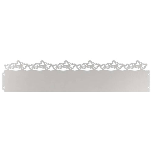 Bordure per prato 10 pcs Argento 103 x 0,05 x 22 cm