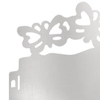 Bordure per prato 20 pezzi argento 103 x 0,05 x 22 cm acciaio inossidabile