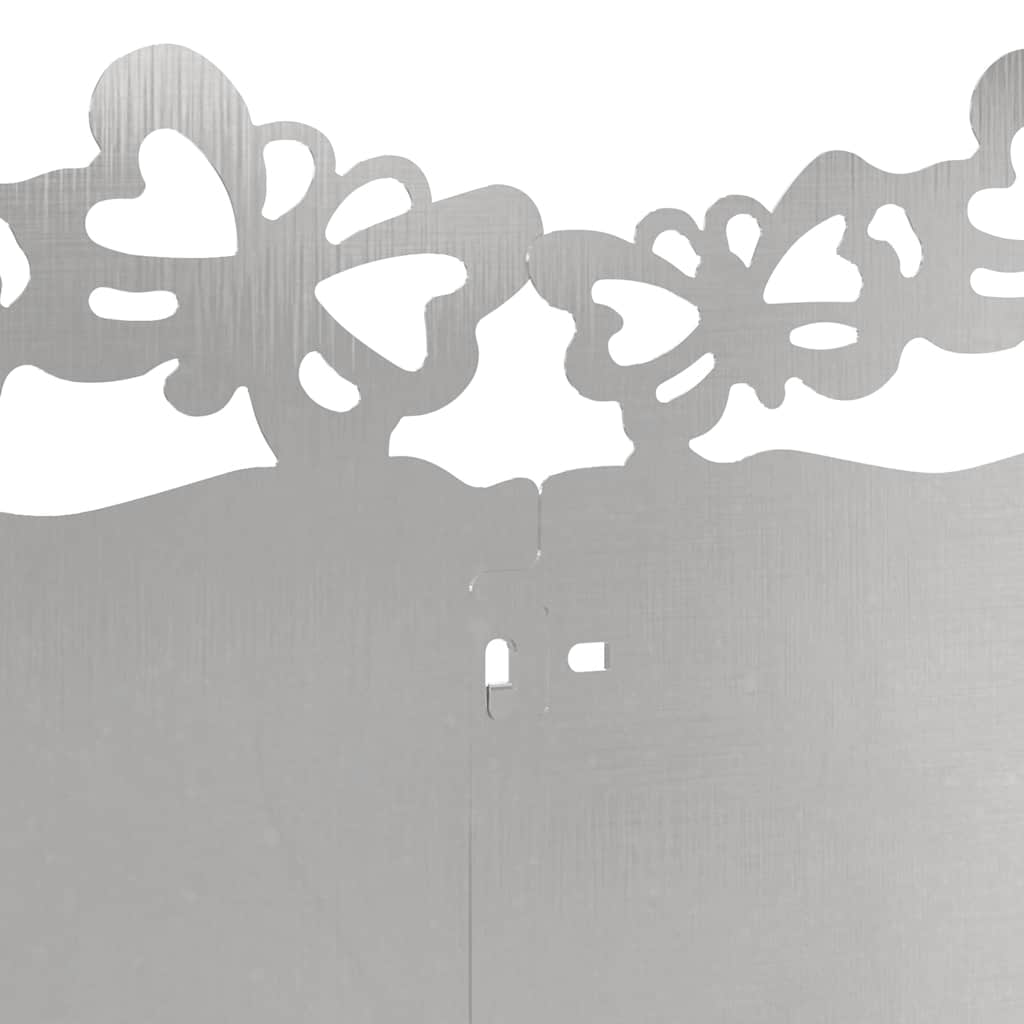 Bordure per prato 20 pezzi argento 103 x 0,05 x 22 cm acciaio inossidabile