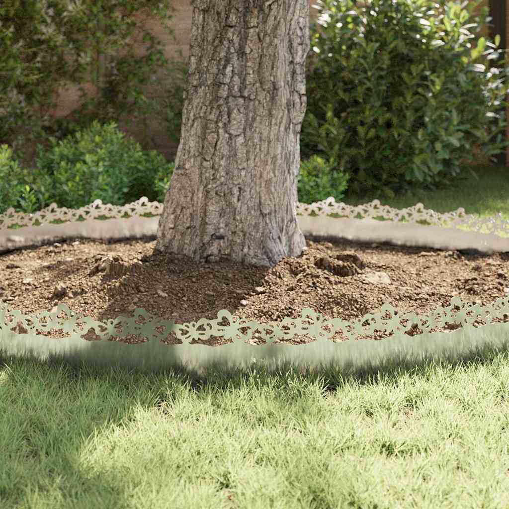 Bordure per prato 20 pezzi argento 103 x 0,05 x 22 cm acciaio inossidabile