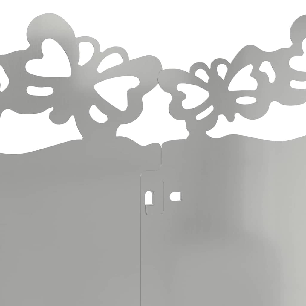 Bordure per prato 10 pezzi Argento 103 x 0,05 x 22 cm