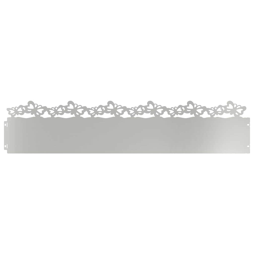 Bordure per prato 20 pezzi Argento 103 x 0,05 x 22 cm