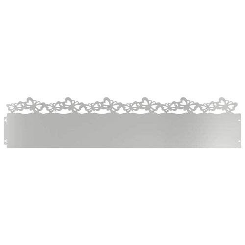 Bordure per prato 20 pezzi Argento 103 x 0,05 x 22 cm