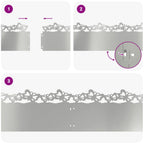 Bordure per prato 20 pezzi Argento 103 x 0,05 x 22 cm