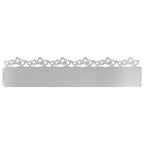 Bordure per prato 30 pz Argento 103 x 0,05 x 22 cm Acciaio zincato