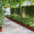 Bordure per prato 10 pezzi Ruggine 103 x 0,05 x 22 cm