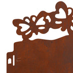 Bordure per prato 30 pz acciaio ruggine 103 x 0,05 x 22 cm