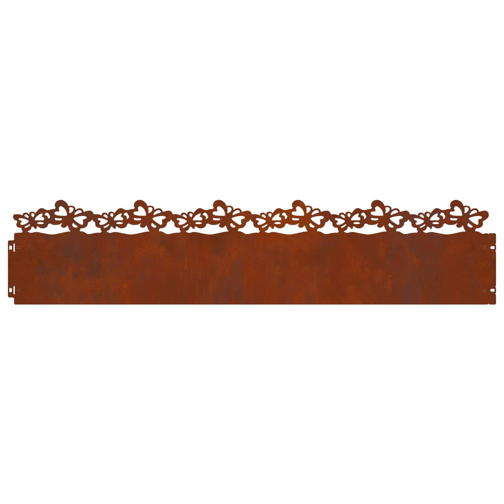 Bordure per prato 30 pz acciaio ruggine 103 x 0,05 x 22 cm