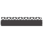 Bordure per prato 20 pezzi Nero 103 x 22 cm Acciaio