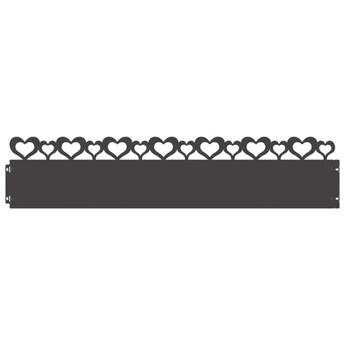 Bordure per prato 30 pcs Nero 103 x 22 cm Acciaio