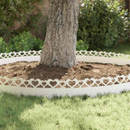 Bordure per prato 10 pezzi Bianco 103 x 22 cm Acciaio
