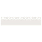 Bordure per prato 10 pezzi Bianco 103 x 22 cm Acciaio