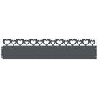 Bordure per prato 10 pezzi Antracite 103 x 0,05 x 22 cm Acciaio