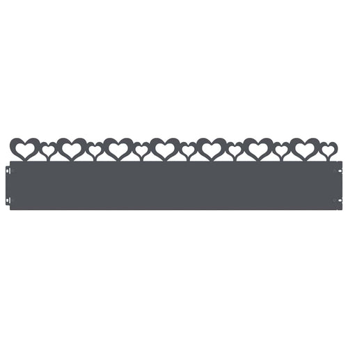 Bordure per prato 10 pezzi Antracite 103 x 0,05 x 22 cm Acciaio