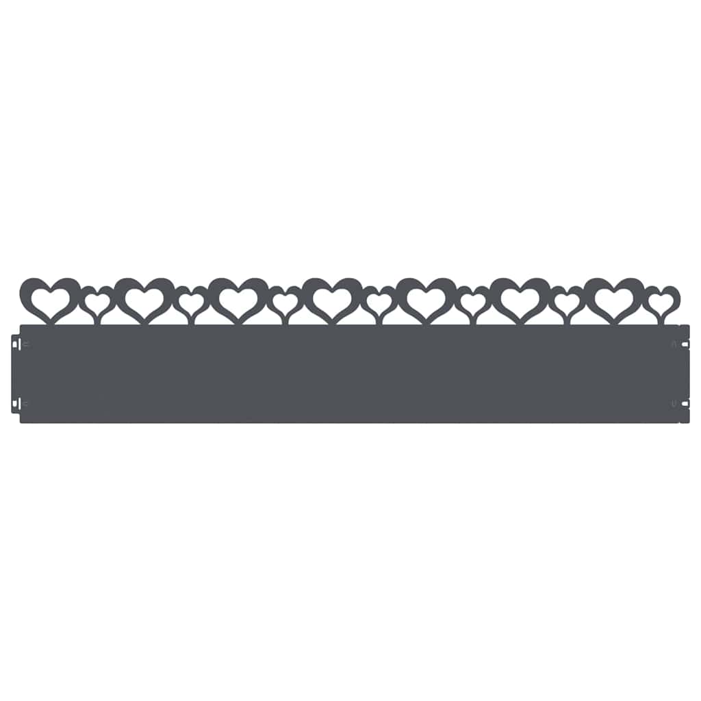 Bordure per prato 30 pcs Antracite 103 x 22 cm Acciaio