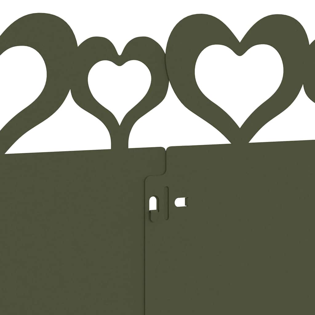 Bordure per prato 20 pz Verde oliva 103 x 22 cm Acciaio
