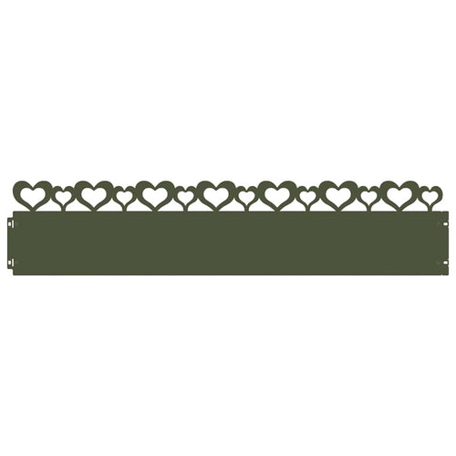 Bordure per prato 20 pz Verde oliva 103 x 22 cm Acciaio