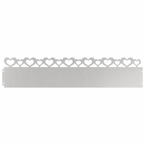 Bordure per prato in acciaio inossidabile 20 pz Argento 103 x 22 cm