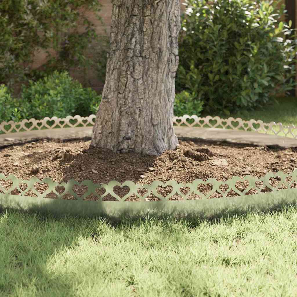 Bordure per prato 30 pezzi argento 103 x 0,05 x 22 cm acciaio zincato