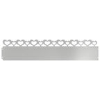 Bordure per prato 30 pezzi argento 103 x 0,05 x 22 cm acciaio zincato