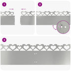 Bordure per prato 30 pezzi argento 103 x 0,05 x 22 cm acciaio zincato