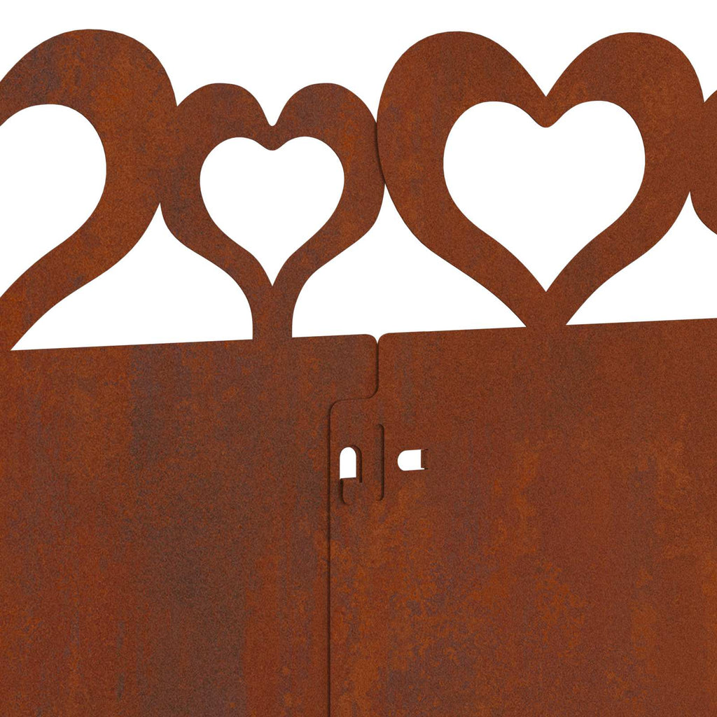 Bordure per prato 10 pcs Ruggine 103 x 0,05 x 22 cm