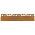 Bordure per prato 20 pz Ruggine 103 x 0,05 x 22 cm Acciaio