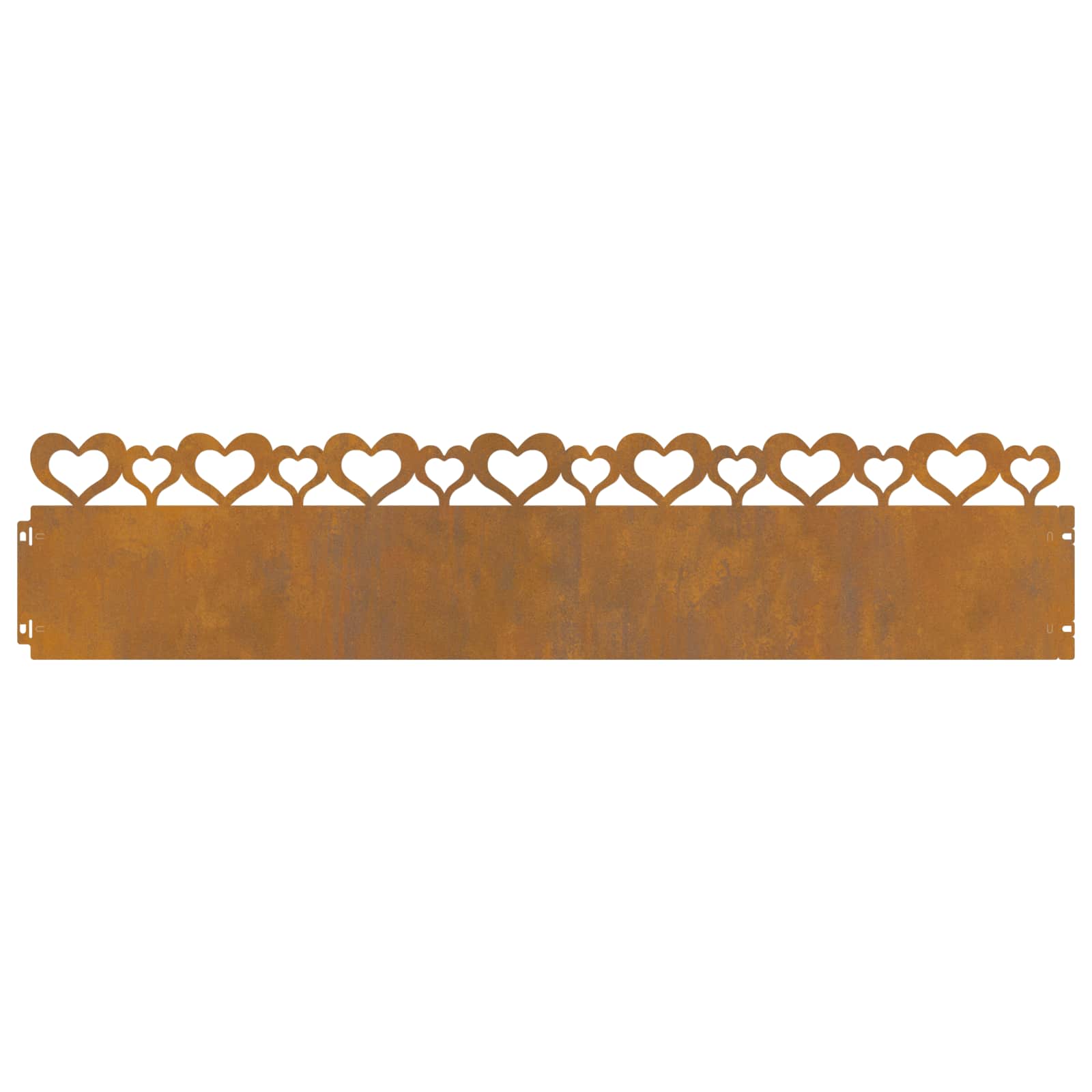 Bordure per prato 20 pz Ruggine 103 x 0,05 x 22 cm Acciaio