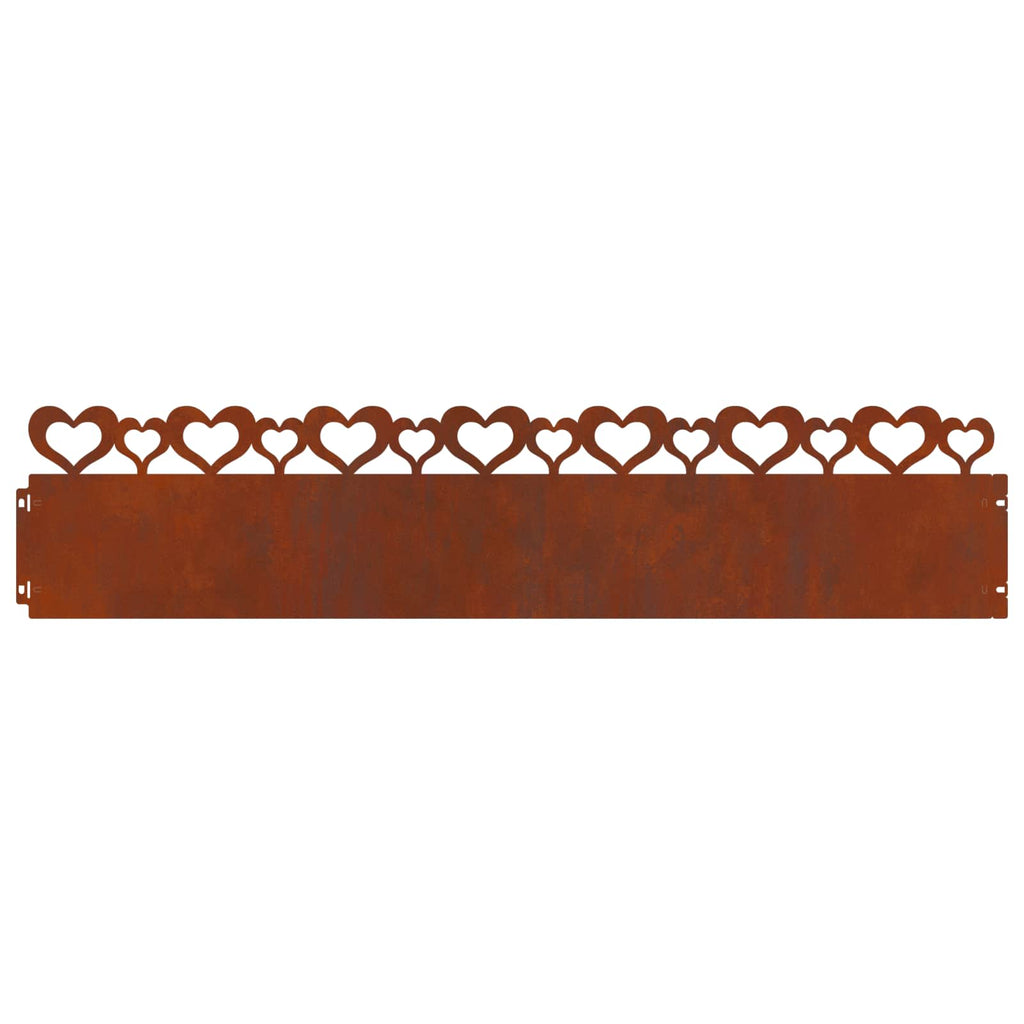 Bordure per prato 30 pz acciaio ruggine 103 x 22 cm