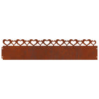 Bordure per prato 30 pz acciaio ruggine 103 x 22 cm