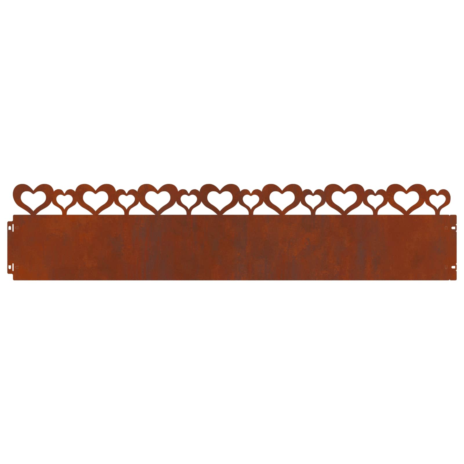 Bordure per prato 30 pz acciaio ruggine 103 x 22 cm