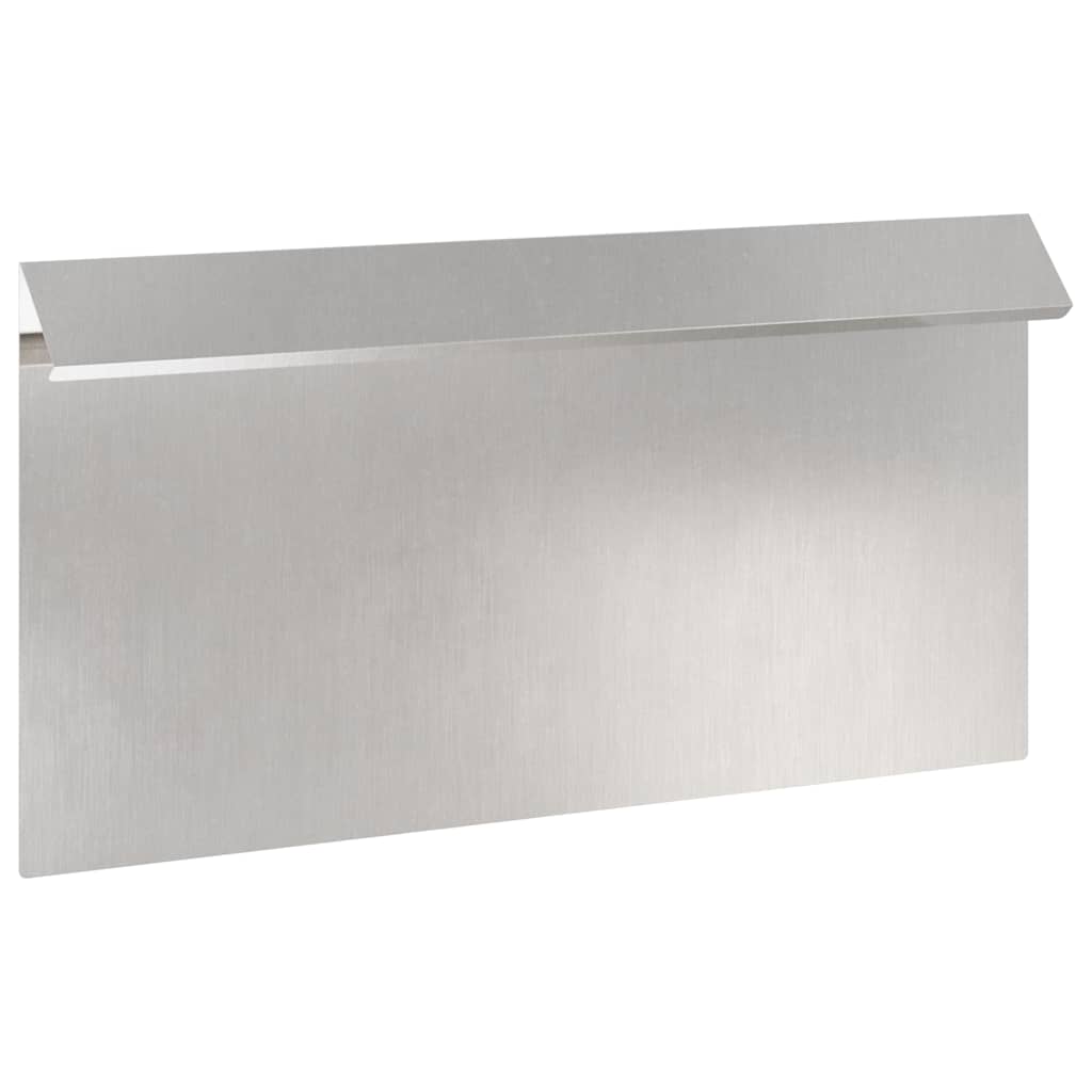 Recinto per lumache in acciaio inossidabile argento 50 x 3,5 x 25 cm