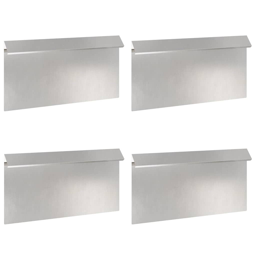 Recinto per lumache 4 pezzi Argento 50 x 3,5 x 25 cm