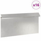 Recinto per lumache 16 pezzi acciaio inossidabile argento 50 x 3,5 x 25 cm