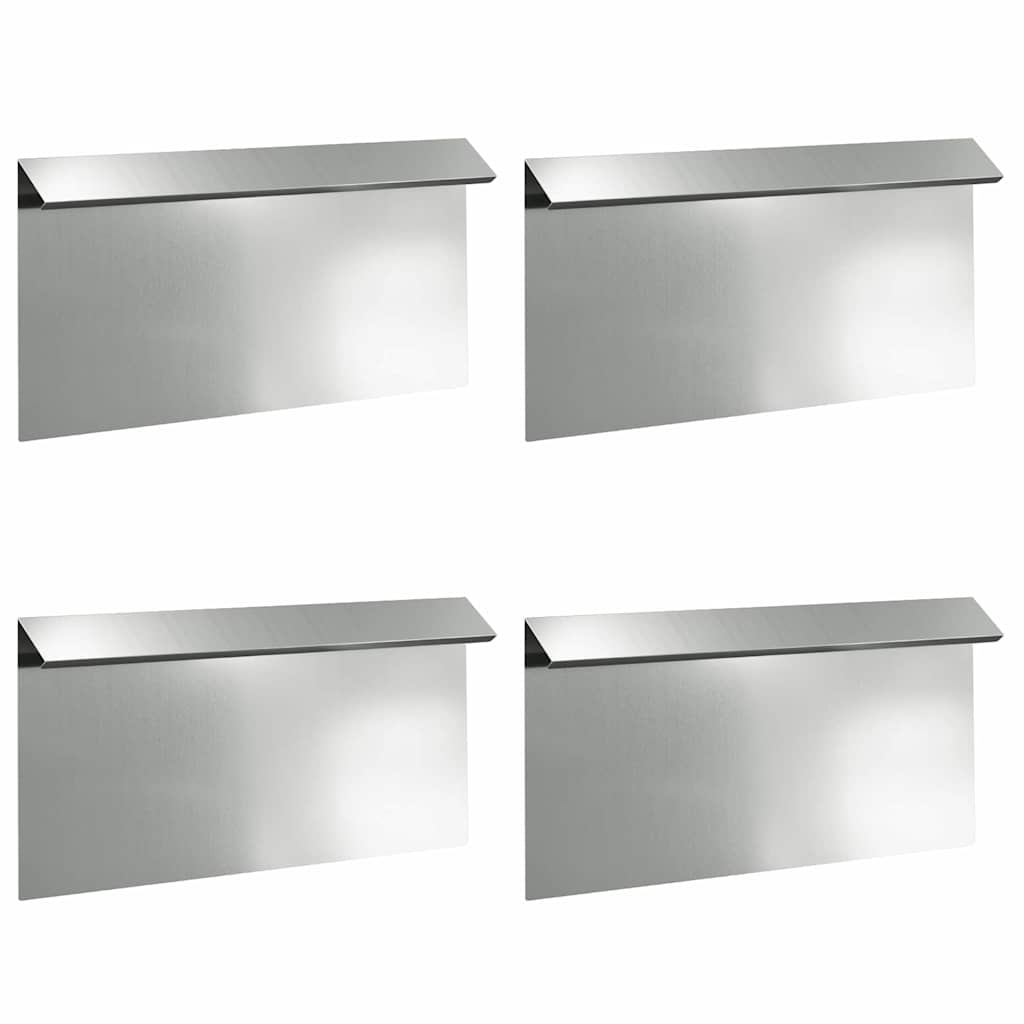 Recinto per lumache 4 pezzi Argento 50 x 3,5 x 25 cm