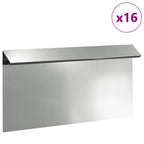 Recinto per lumache 16 pezzi Argento 50 x 3,5 x 25 cm