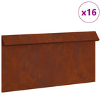 Recinto per lumache 16 pezzi Ruggine 50 x 3,5 x 25 cm